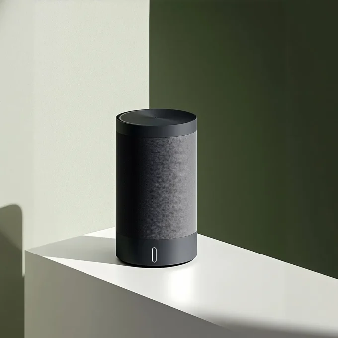 Sleek Speaker on Minimalist Surface Sleek Speaker on Minimalist Surface