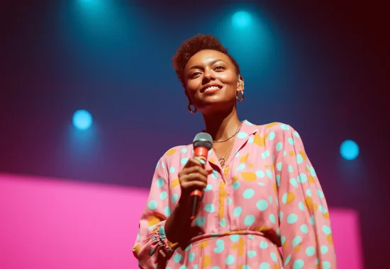 Woman Performing on Stage